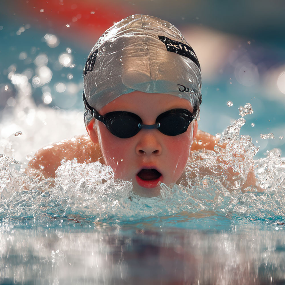 kid in pool at villa sport MAC