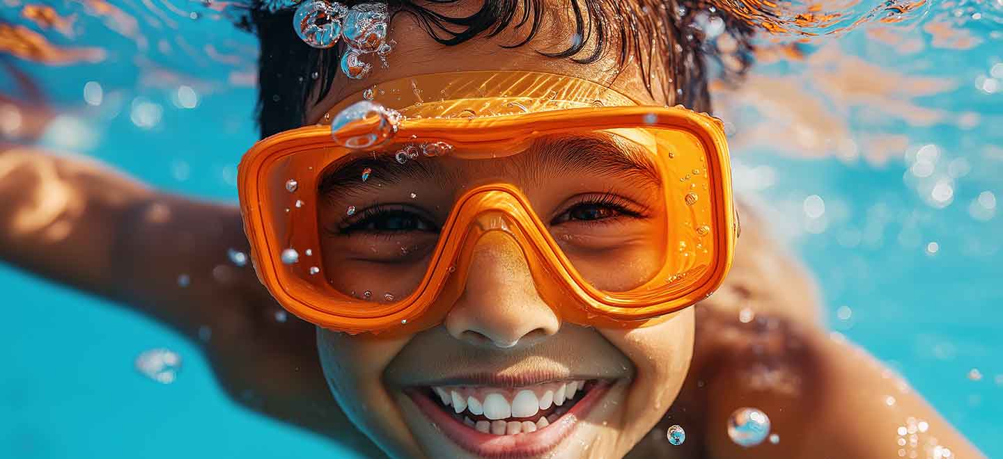 Happy kid in Villa Sport Pool